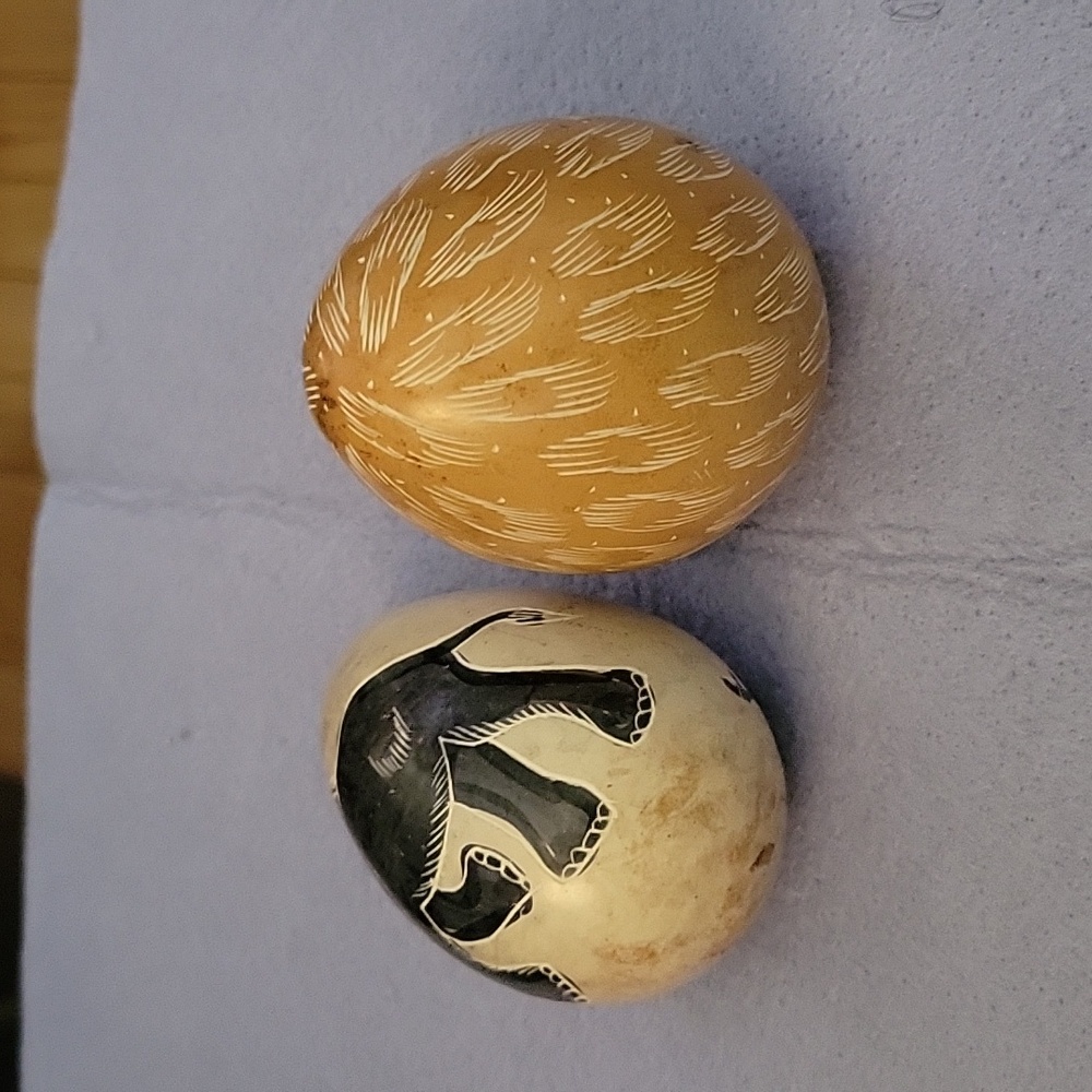 Two Large Eggs Handcrafted in Kenya